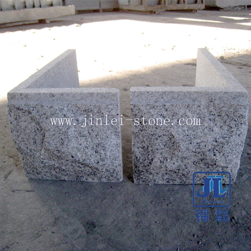 G603 Light Grey Granite Mushroom Stone for Wall Corner