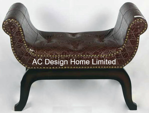 PU Leather/Wooden Indoor Bed Room Single Seat U Shape Bench