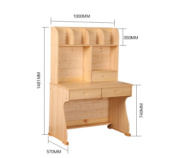 Wooden Study Desk with Bookcase Children Desk (M-X1019)