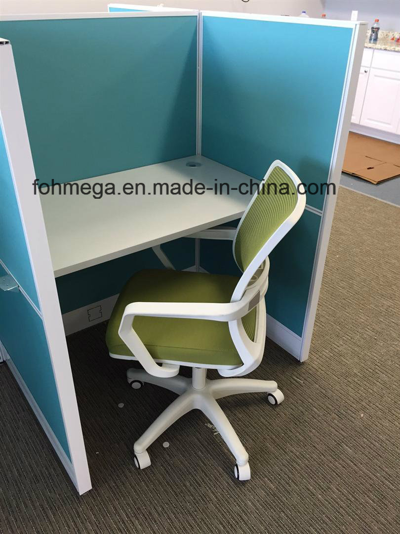 Blue Fabric Office Cubicle Workstation (FOH-42WT)