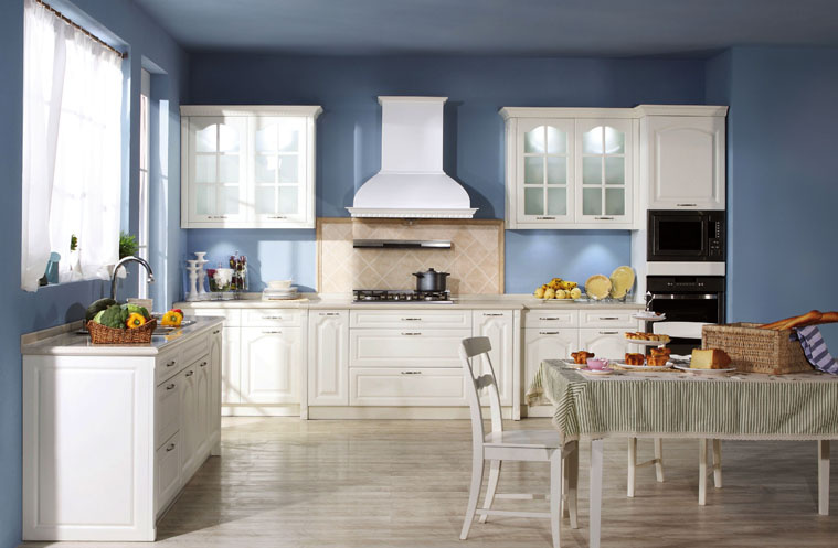 Top Quality PVC+MDF Kitchen Cabinet with Door Plank Modelling (zc-077)
