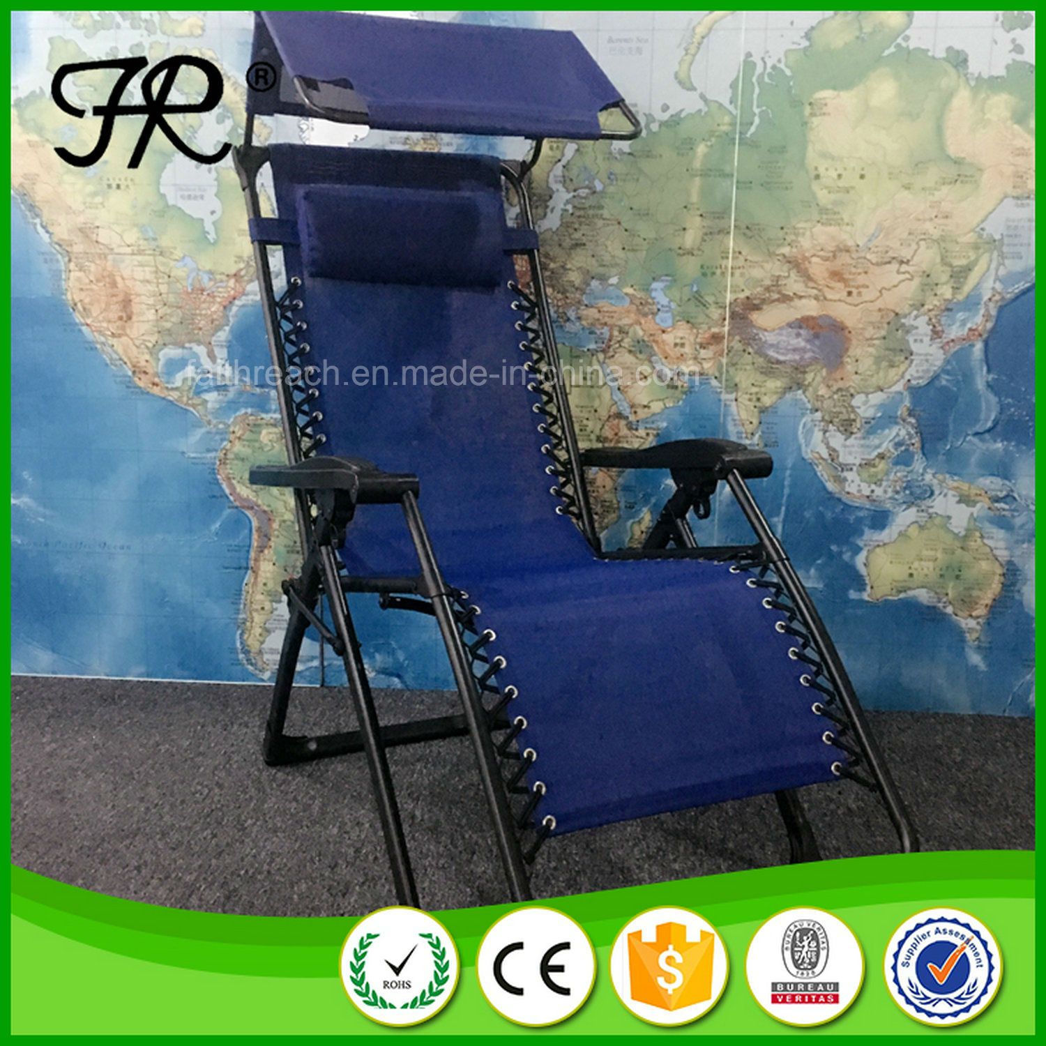 Outdoor Furniture Folded Zero Gravity Chair with Wheel