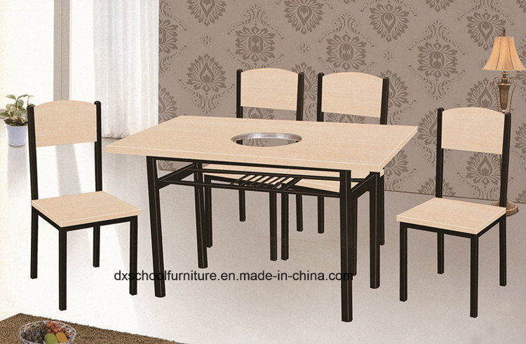 Hot Pot Dining Table and Chair for Restaurant