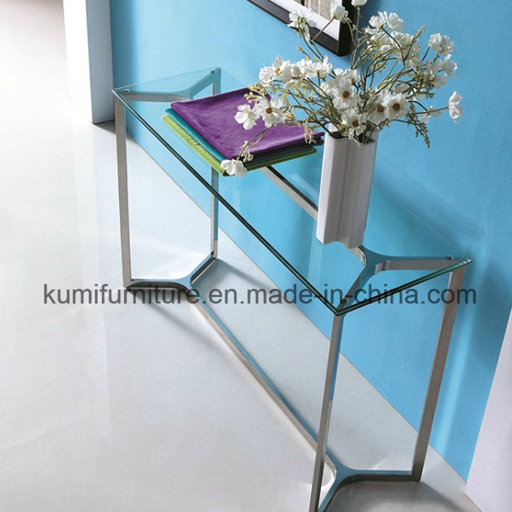 Hot Sale Modern Style Console Table with Glass Top