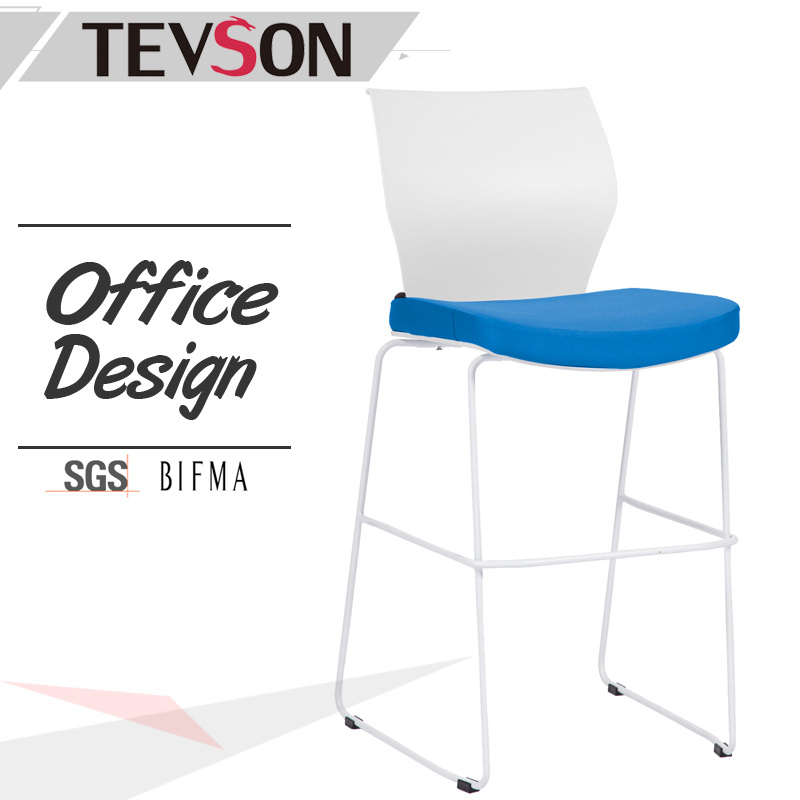 Bar Dining Room Solid Steel Frame Fabric Seat Dining High Chair