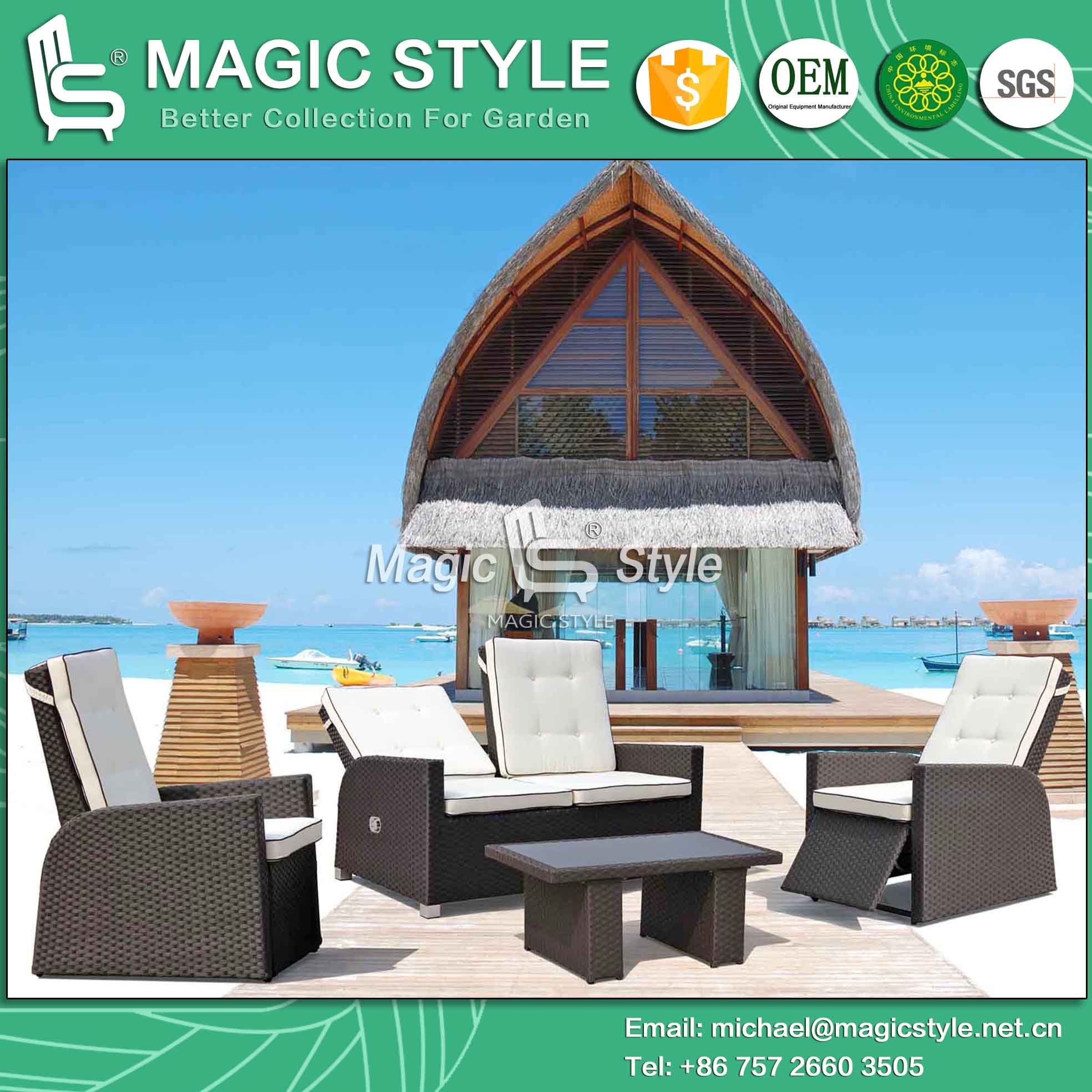 Modern Relax Sofa Leisure Sofa Adjustable Chair (Magic Style)
