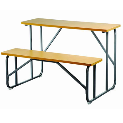 Chinese Wooden School Furniture Double Student Desk and Chair (FS-3234)