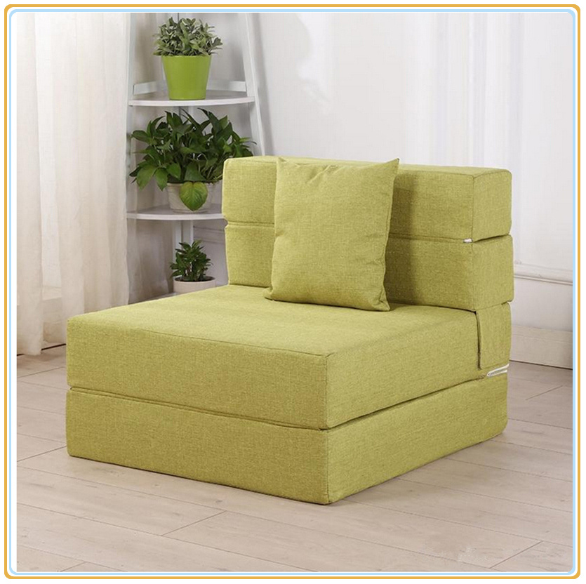 Tri-Fold Foam Folding Mattress and Sofa Bed for Guests 195*120cm