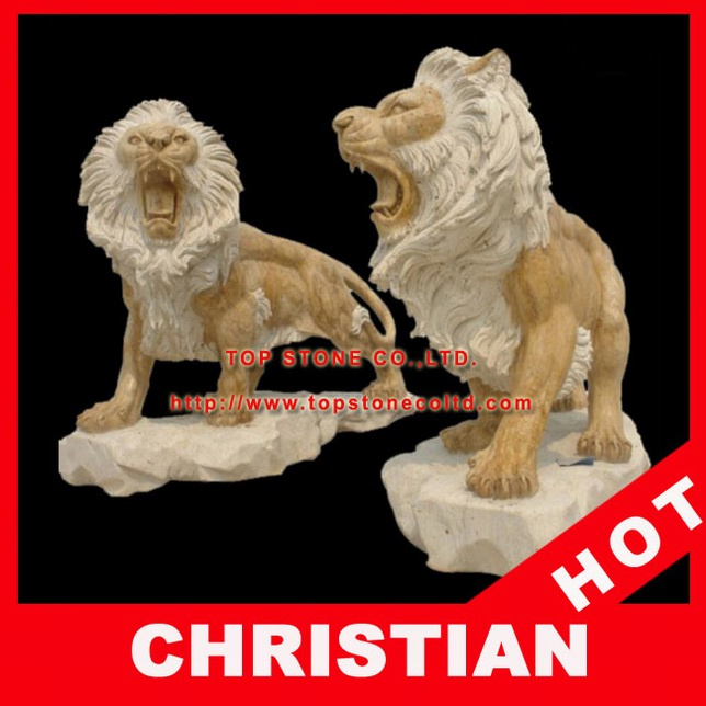 Animal Marble Statue Lion Stone Sculpture