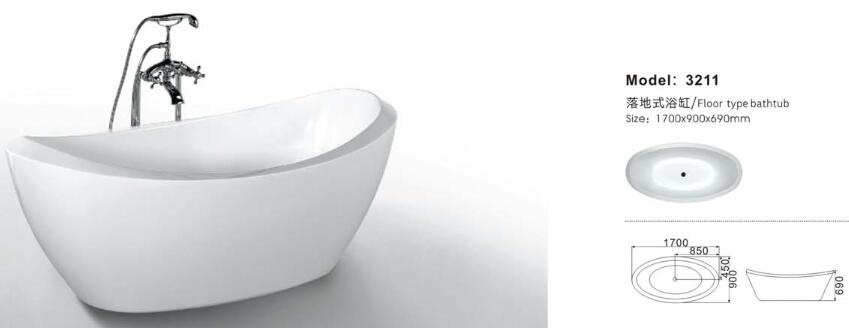 Jacuzzi Manufacturer Ce Approved Bathtub for Health