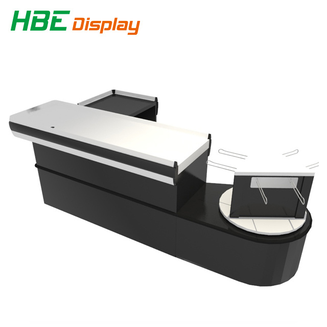 OEM Size Supermarket Store Cashier Table