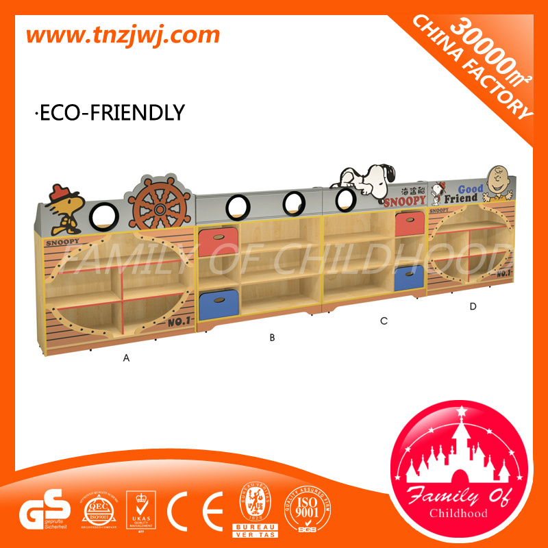 Wooden Kids Storage Furniture Snoopy Shape School Cabinet for Sale