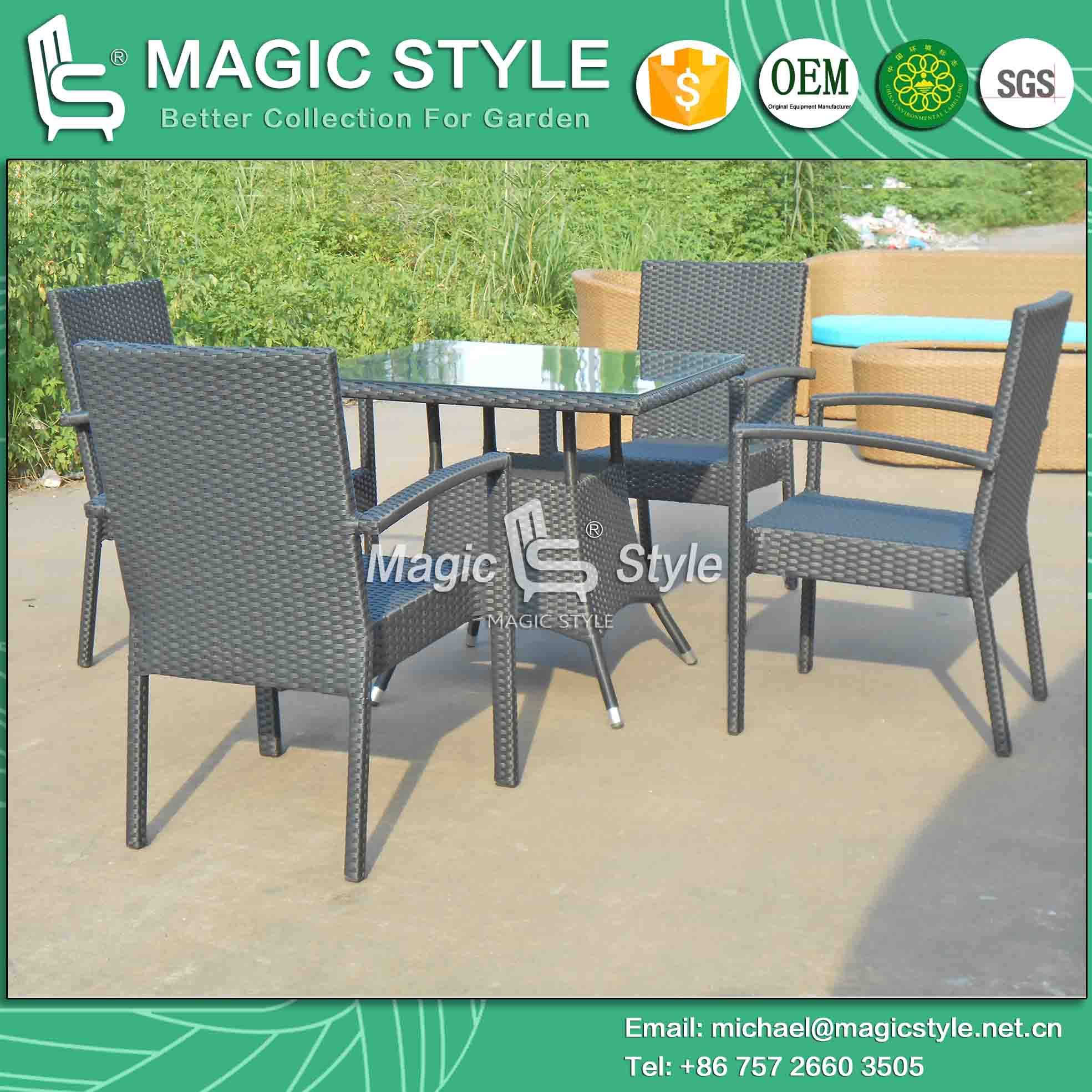 Leisure Furniture Chair Garden Wicker Chair Patio Table (Magic Style)