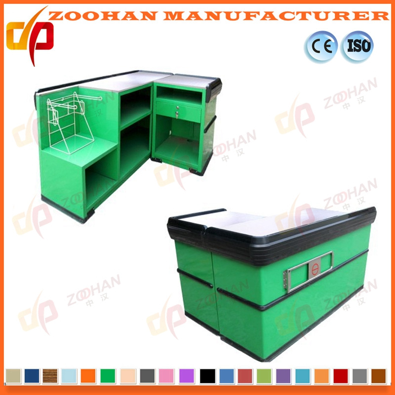 Shop Supermarket Checkout Counter Money Cashier Counter Desk Table (Zhc9)