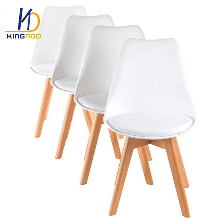 Silla Tulip Escandinava Eames Base Madera Cuadrada