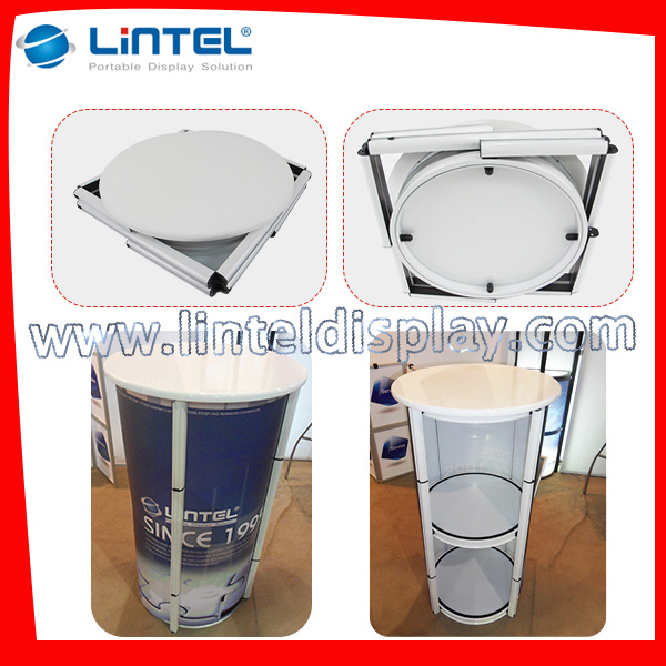 USA Market Hot Sale Aluminum Spiral Tower Display Folding Promotion Table (LT-07A)