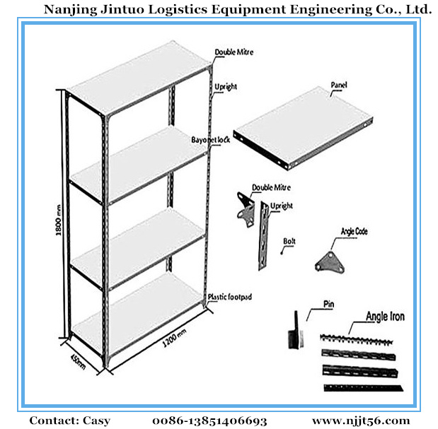 ISO9001 Approved Warehouse Storage Light Duty Shelf