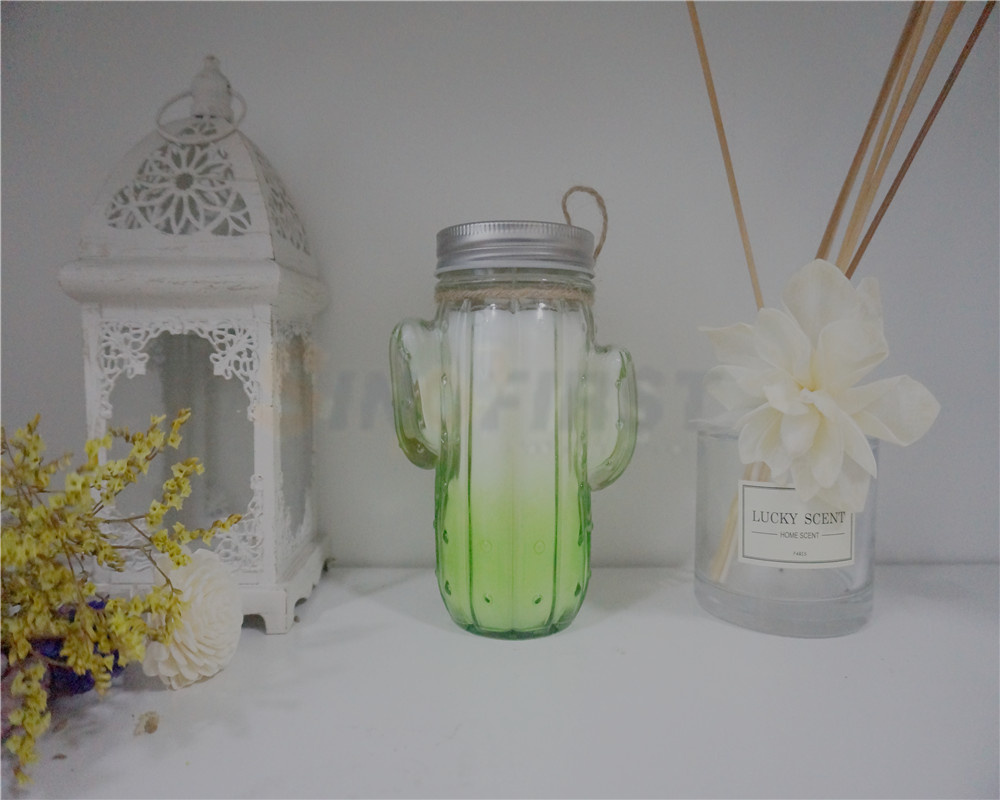 Custom Fragranced /Scented Glass Jar Candle for Home Decoration/Wedding with Glass Lid