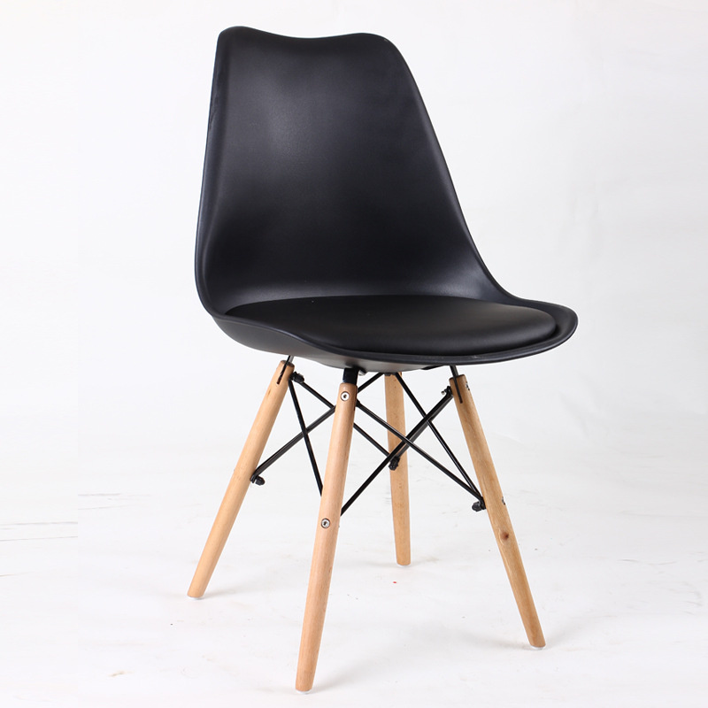 Black Dining Wood Chair Vintage Furniture