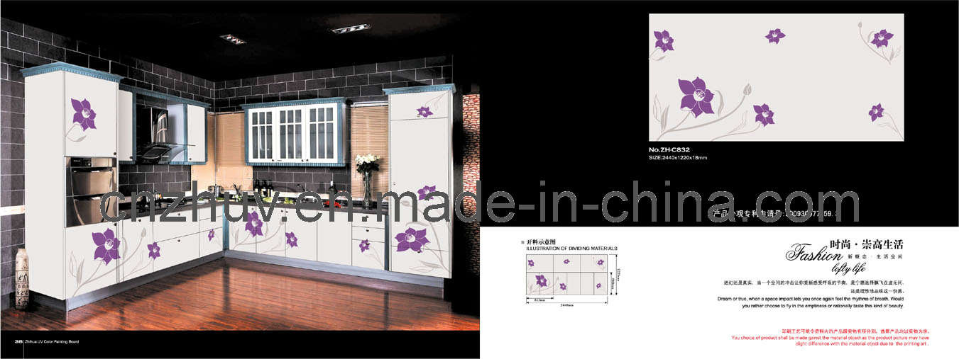 Modular Kitchen Cabinet of UV High Glossy Color Painting Board (ZH-C832)