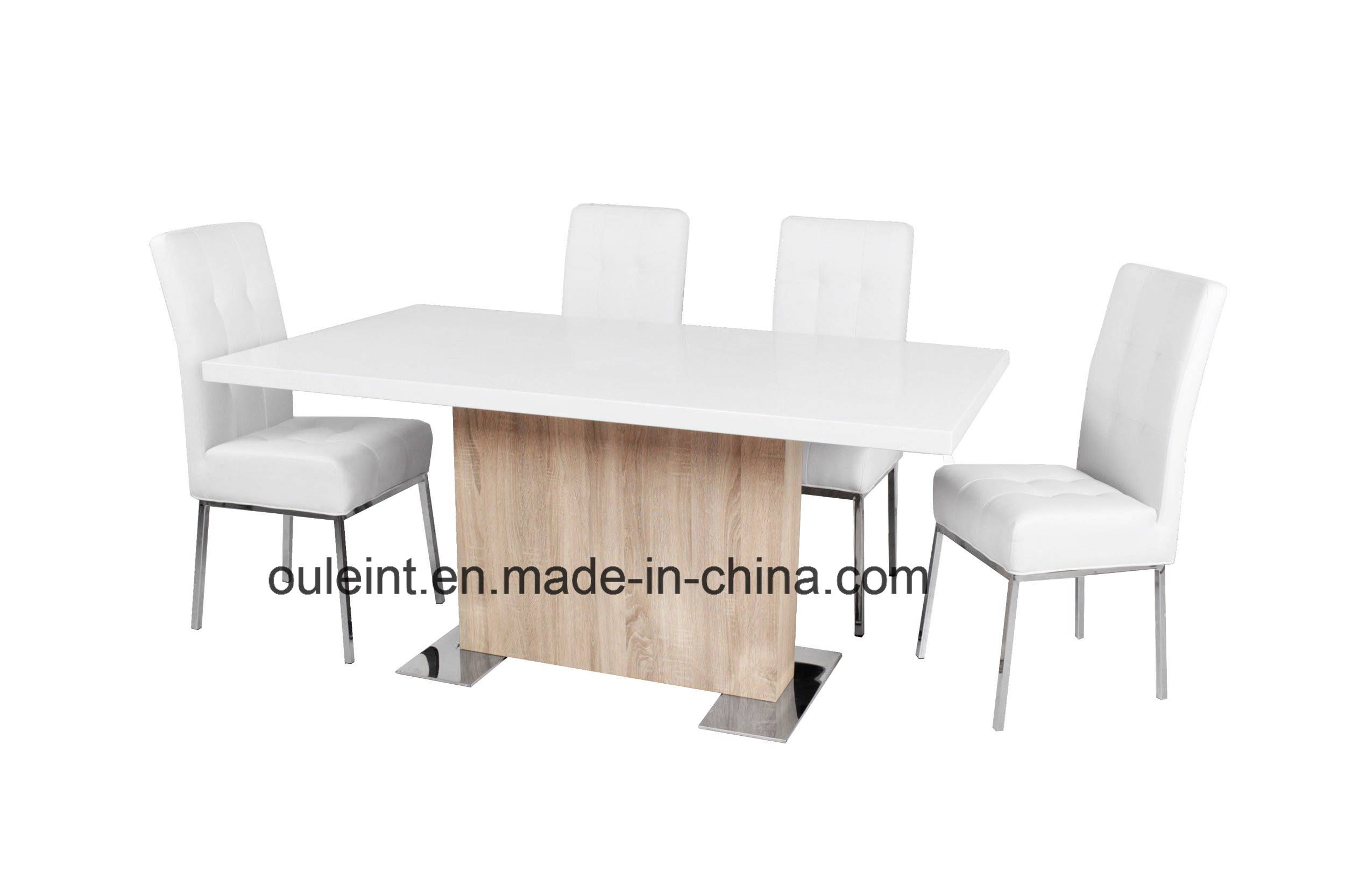 High Quality Glossy Top Paper Covering MDF Dining Table