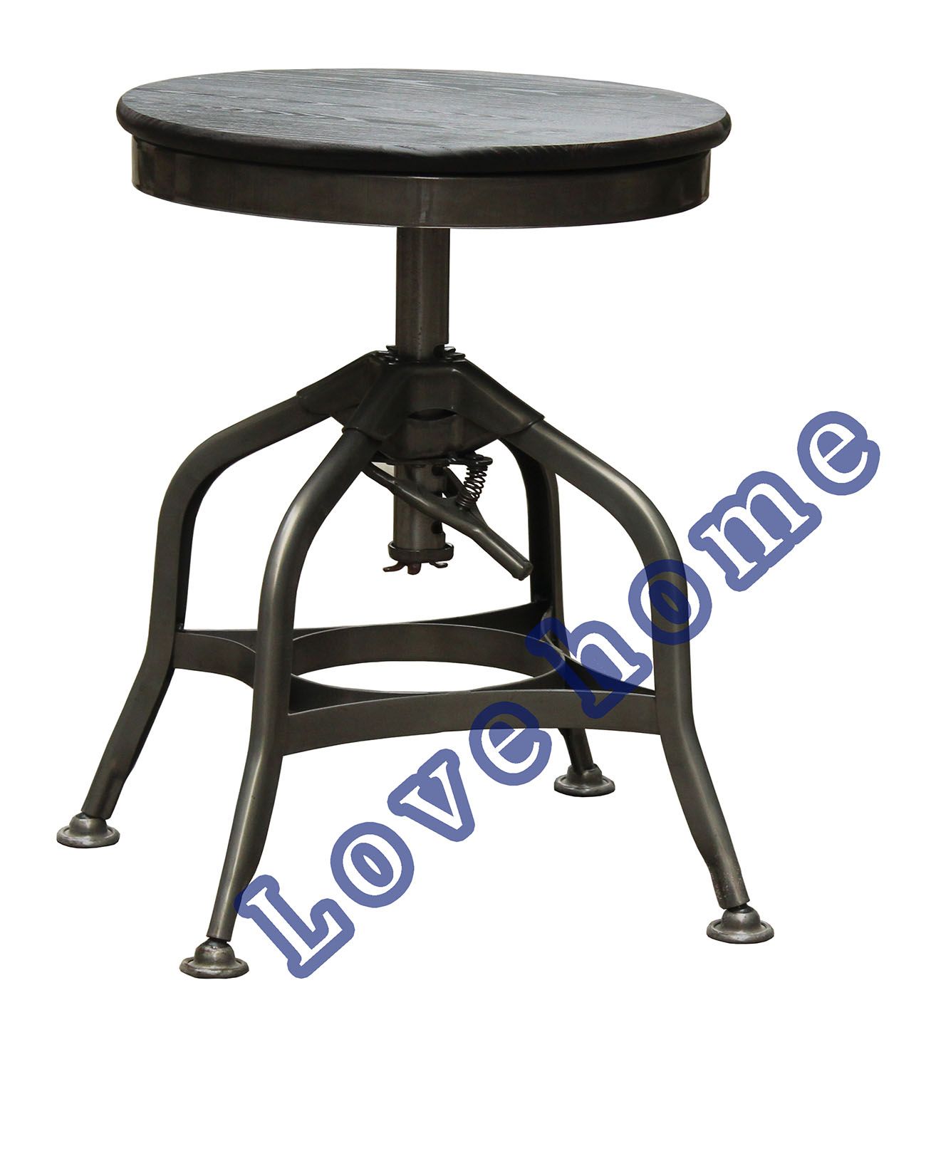 Classic Industrial Vintage Toledo Wooden Restaurant Counter Bar Dining Stools