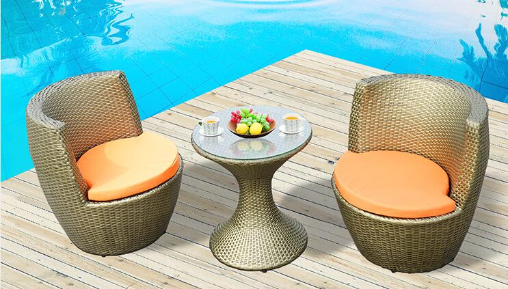 3 Pieces Rattan Sofa PE Outdoor Furniture Sofa Rattan Furniture