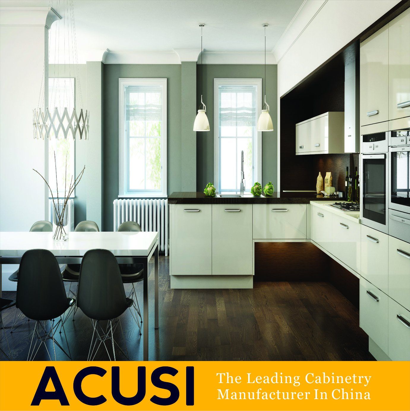 Wholesale Modern Island Style Lacquer Kitchen Cabinets (ACS2-L19)