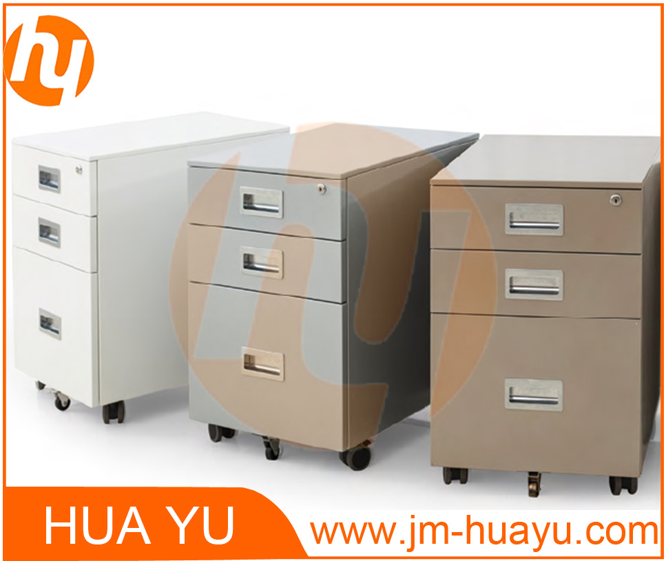 Mobile Pedestal Filing Cabinet with Three Drawers