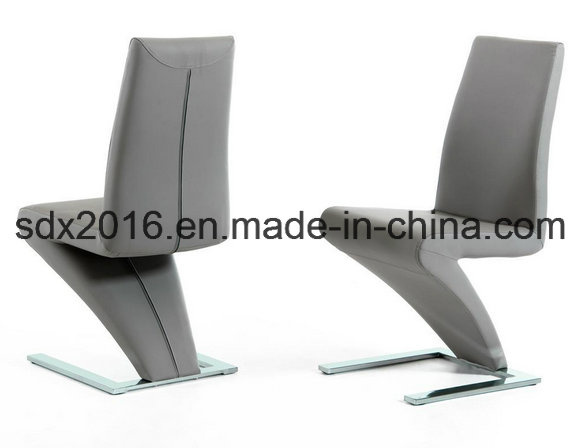 Soft PU Cover Mesa Dining Chair with Stainless Steel Frame