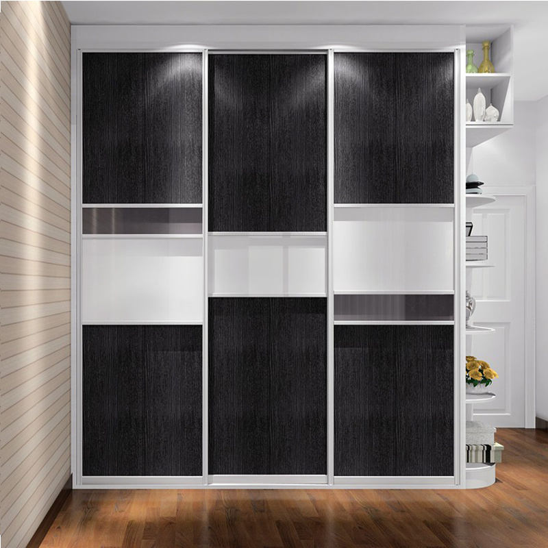 Wood Bedroom Wardrobes with Aluminum Alloy Edge