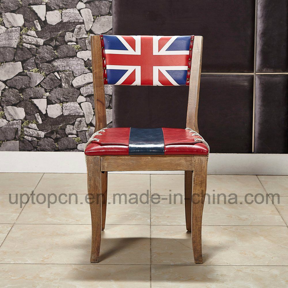 Modern Wooden Frame Restaurant Chair with Typical Picture Printed (SP-EC651)