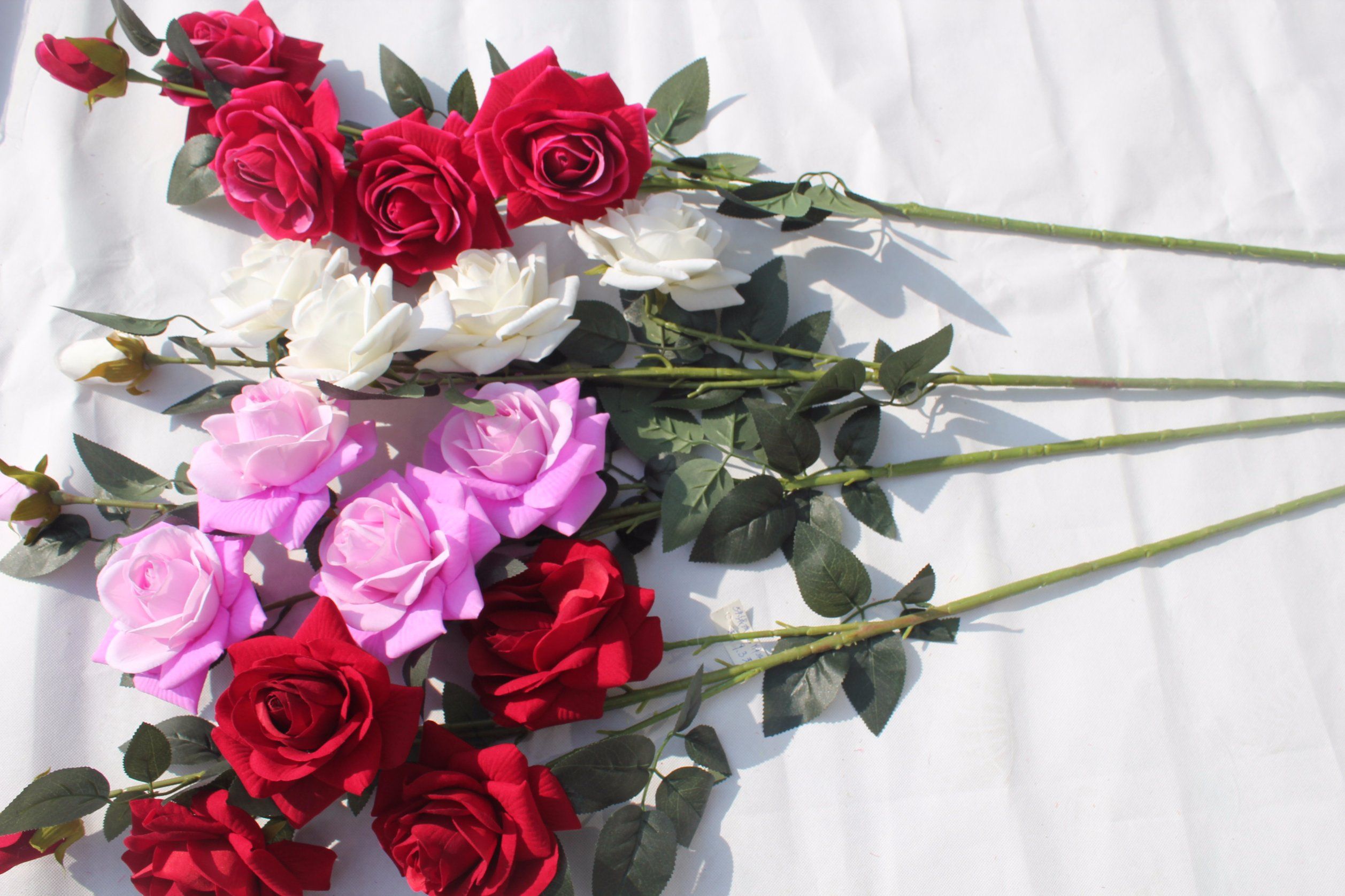 High Quality Red Rose Artificial Flowers for Home Wedding Decoration