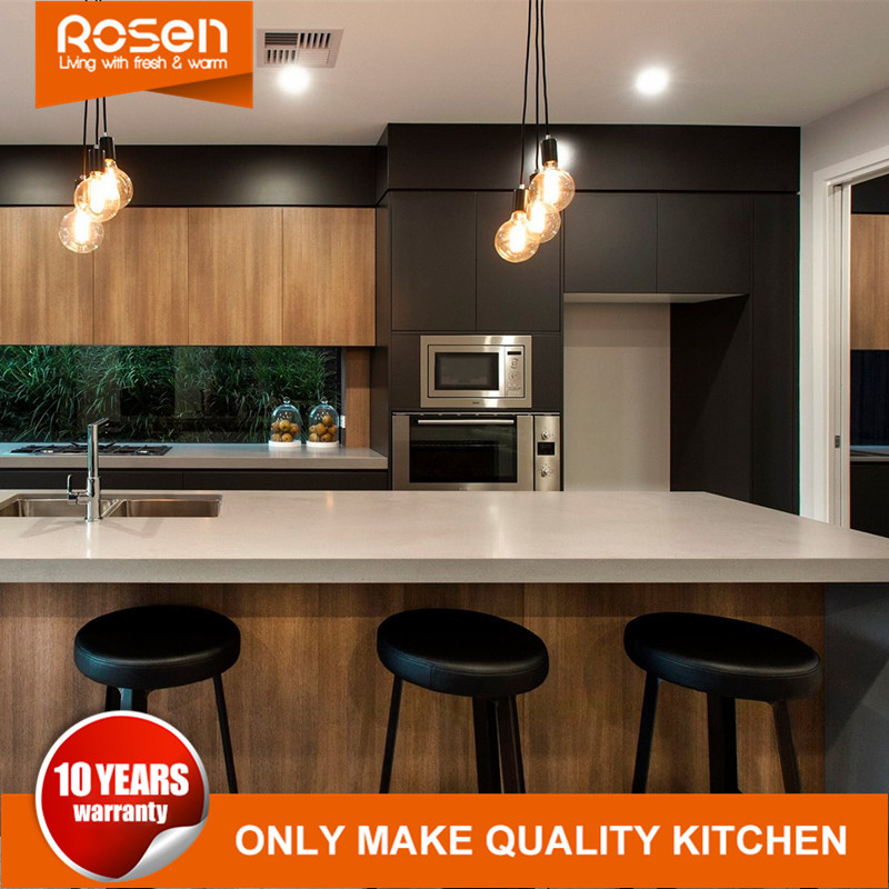 Classic Style Mahogany Wood Veneer Kitchen Cabinet