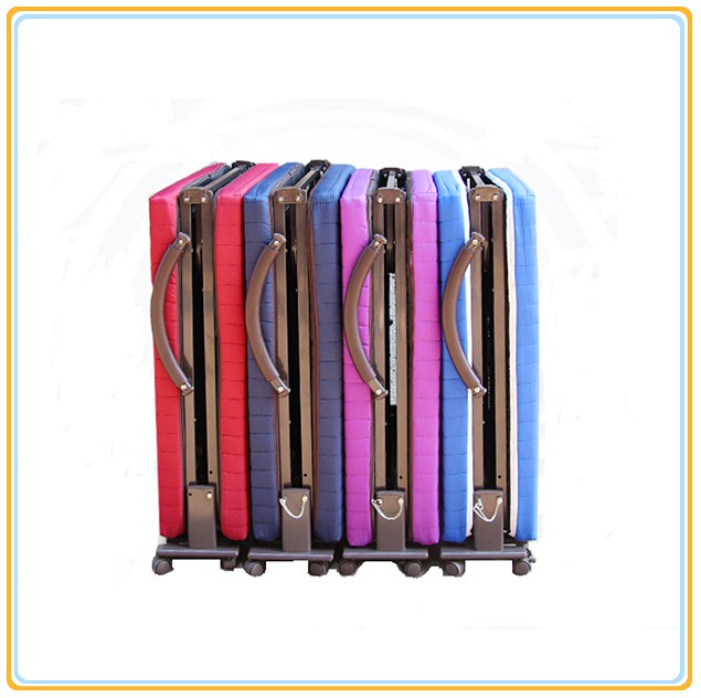 Wholesales Portable Folded Bed with Colorful Mattress 190*65cm