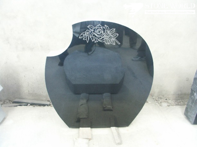 Granite Stone Monument / Tombstone with Custom Design - Tt14