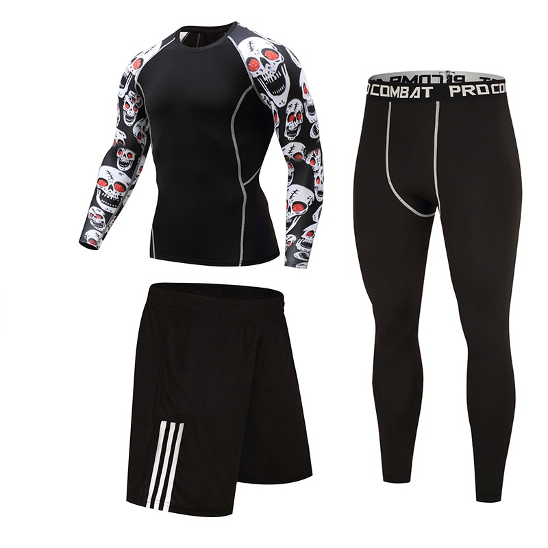 Customize Print Tshirt Men's Training Gym Wear Workout Sportsuit