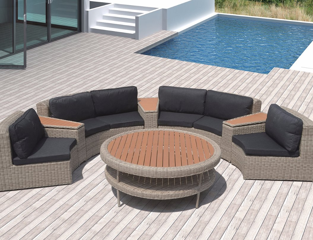 Garden Patio Outdoor Wicker Rattan Colorado Home Hotel Office Outdoor Sofa (J371)