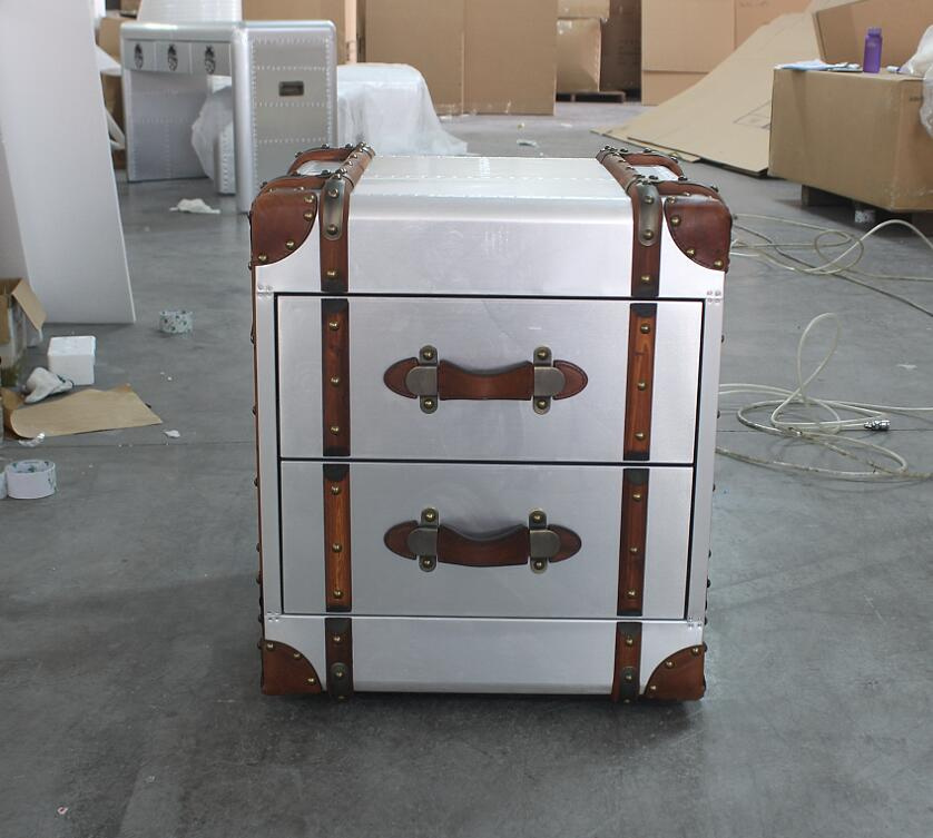 Vintage Aluminum Side Table, Corner Table, Antique Loft Style Side Table Rtk-62