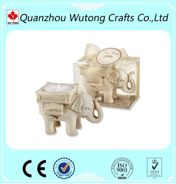 Popular Resin Elephant Tea Light Candle Holder Wedding Return Gifts