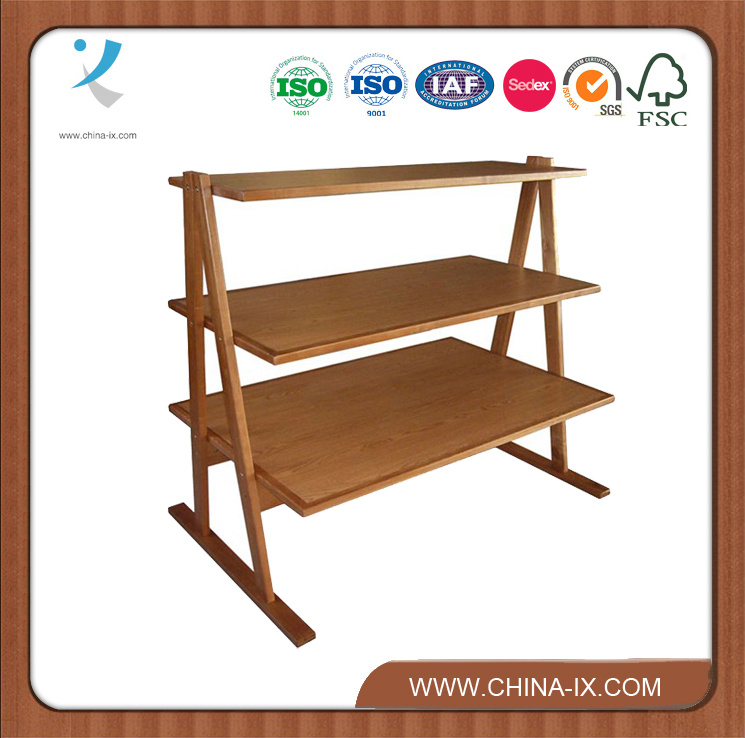 Wooden a-Frame Three Level Display Table
