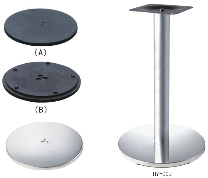 Powder Stand Stainless Steel and Rubber Table Base