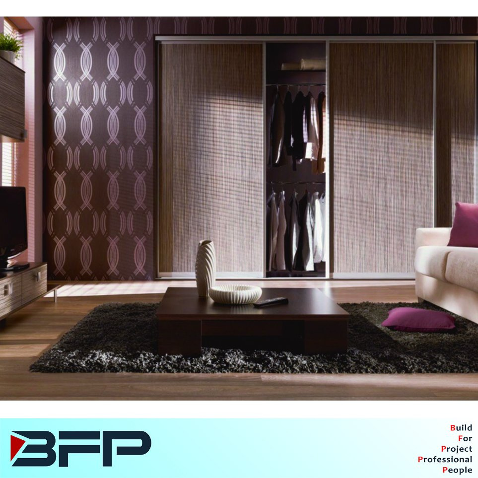 Built in Closet Wooden Sliding Wardrobe Customized