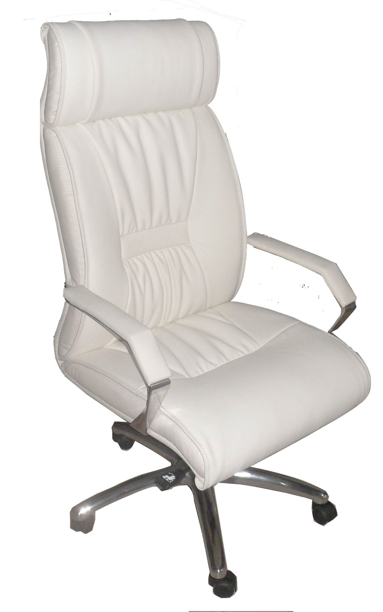 Executive Office Chair in White Leather (Z0030-1)