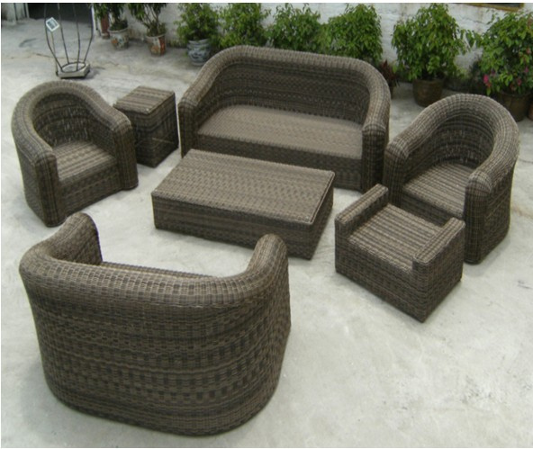 PE Rattan Table Set Plastic Rattan Furniture