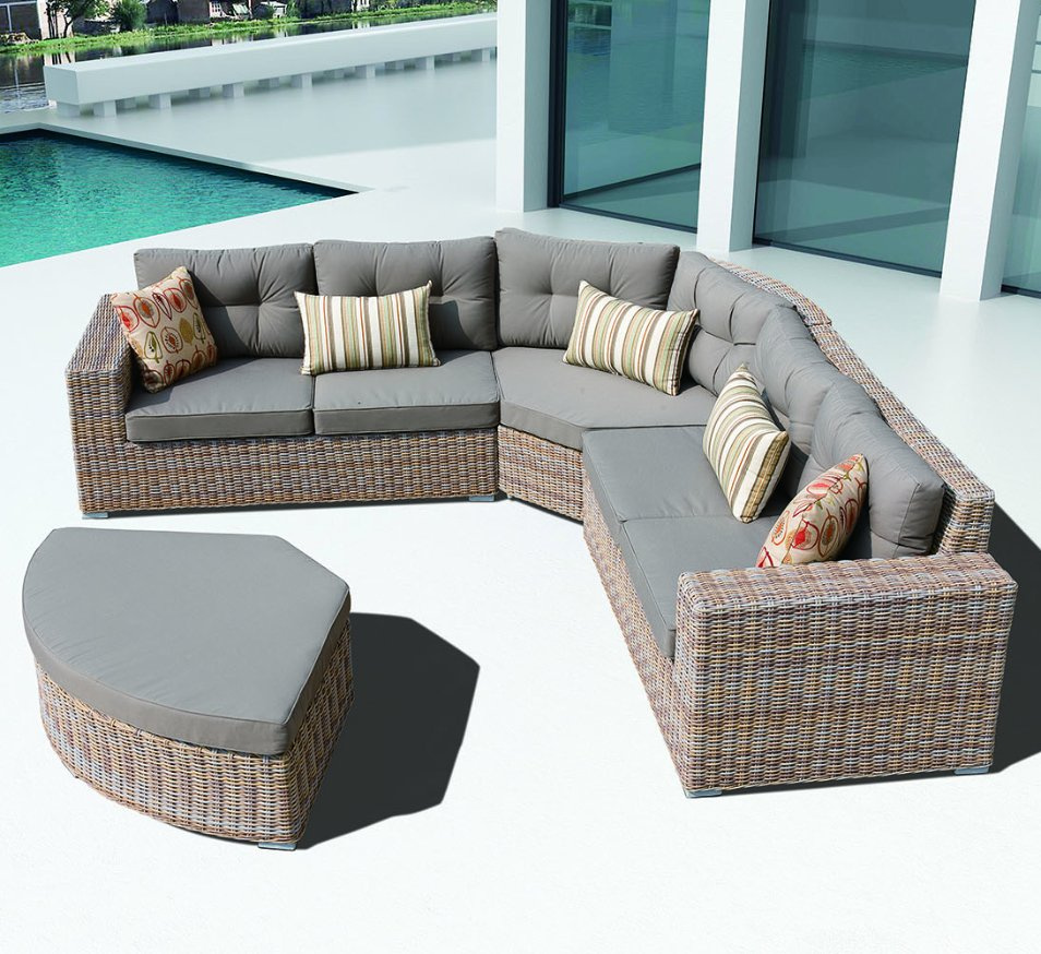 Wicker Outdoor Patio Garden Rattan Valencia Home Hotel Office Outdoor Sofa (J579)