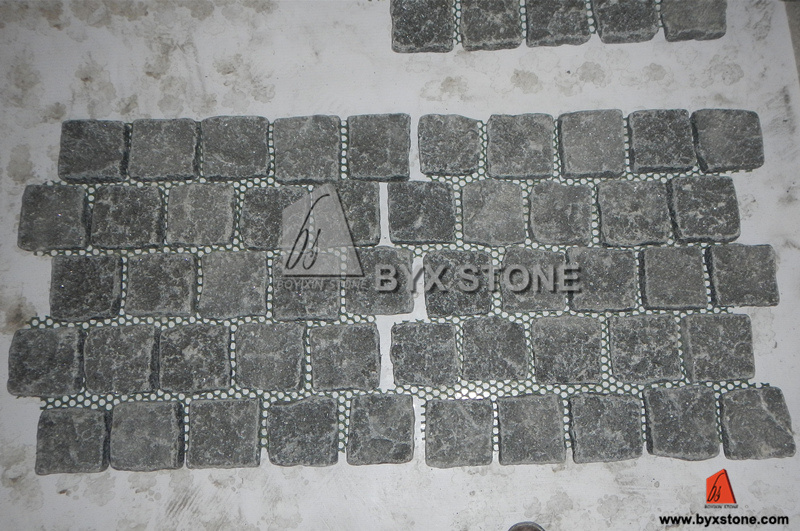 G684 Black Pearl Granite Natural Split + Tumbled Paving Stone
