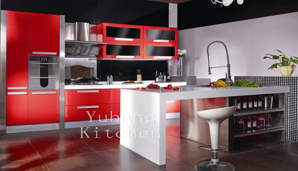 Baked Paint Kitchen Cabinet (M-L76)