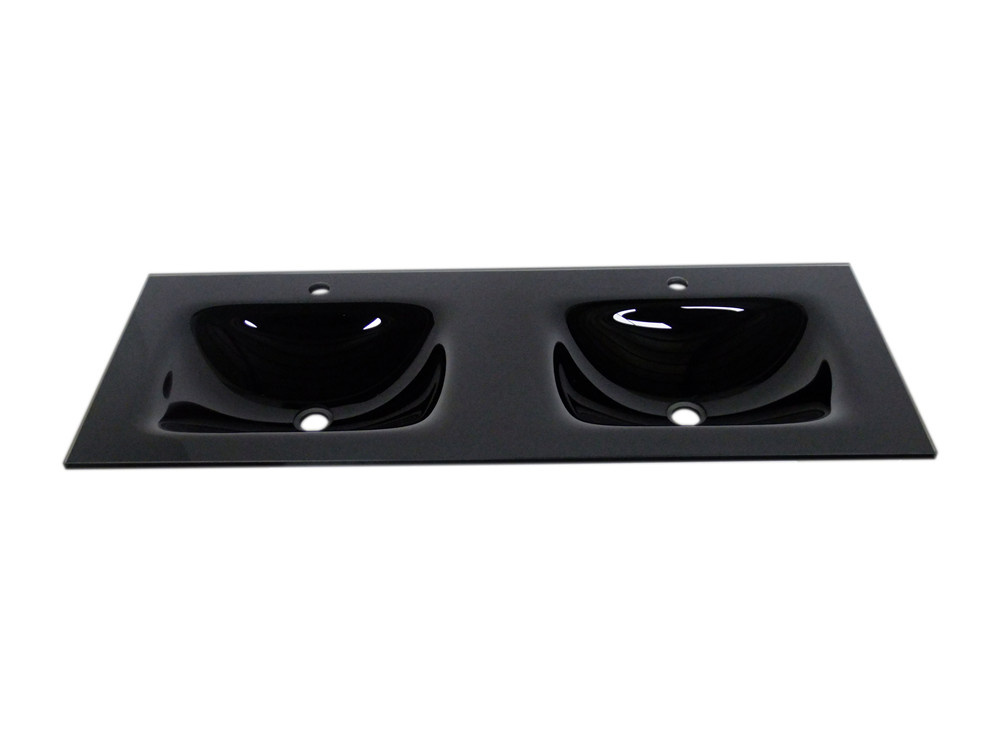 Tempered Glass Double Sink/ Double Glass Basin