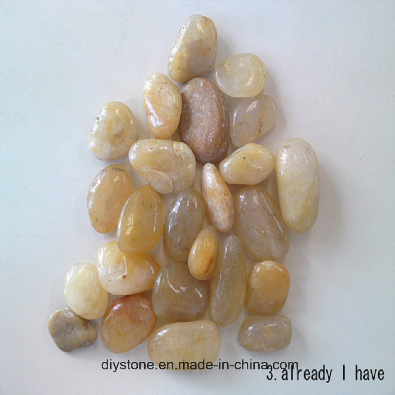 Yellow Aquarium Pebbles for Fish Tank Decoration